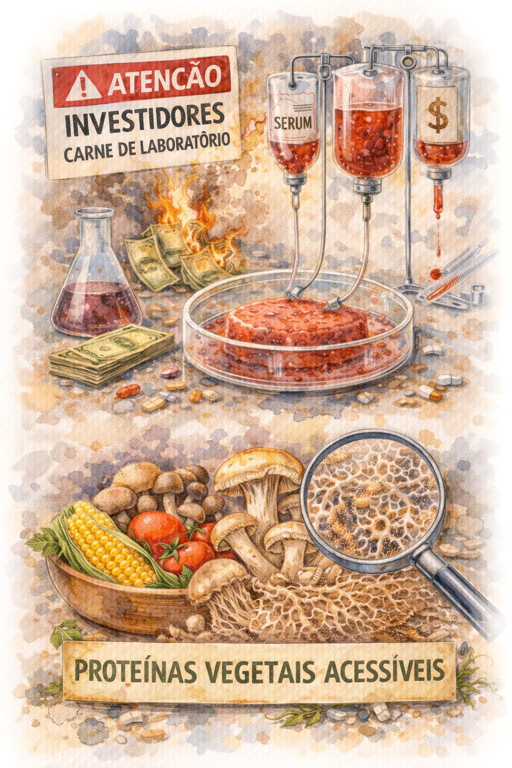 carne de laboratorio e uma furada