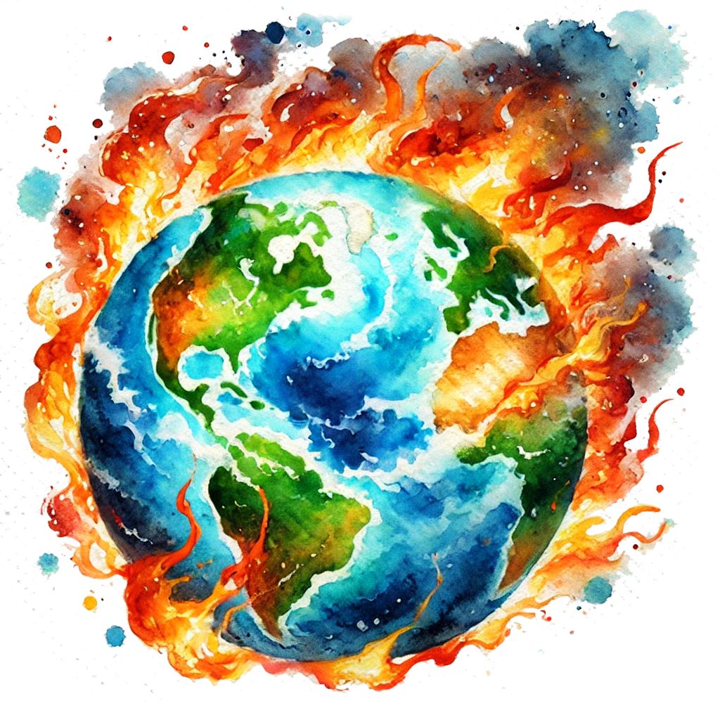 climate change earth is on fire