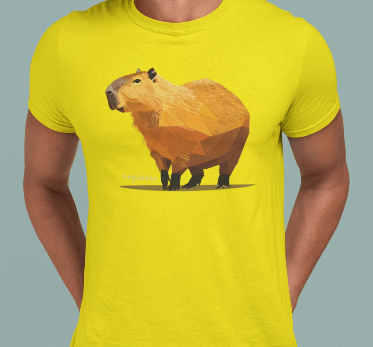 Camiseta com estampa de capivara