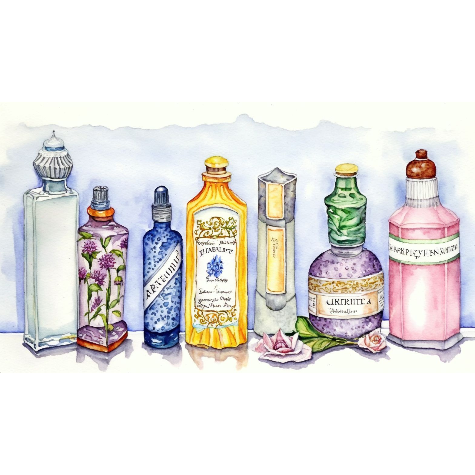 garrafas de cosmeticos