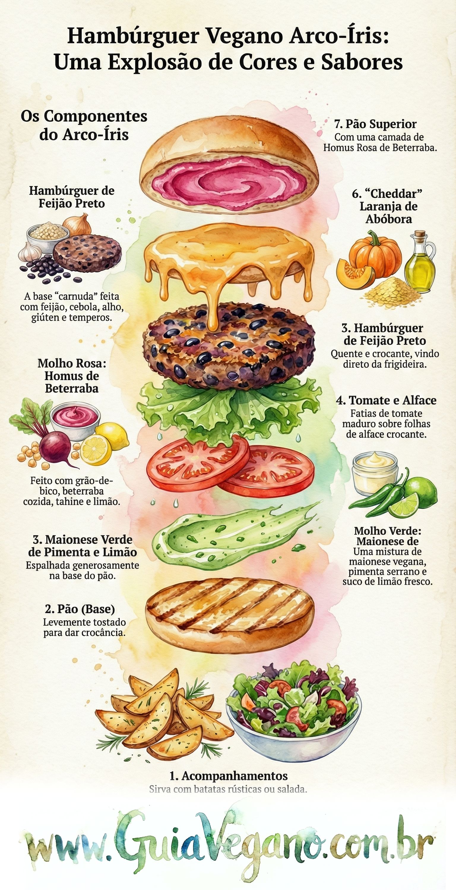 buger vegano arco íris