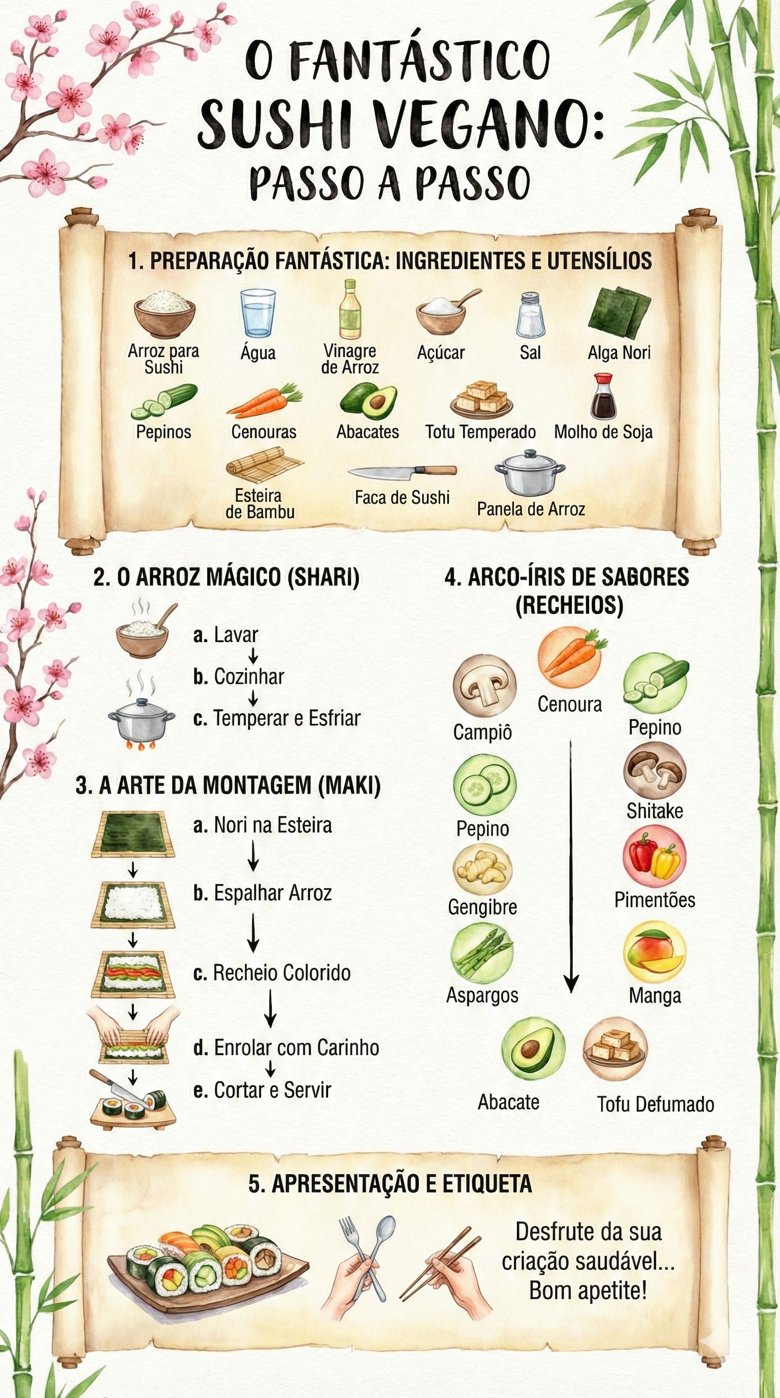 sushi vegano info grafico