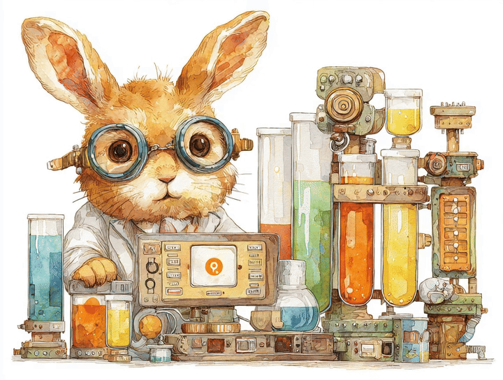 coelho cientista animado