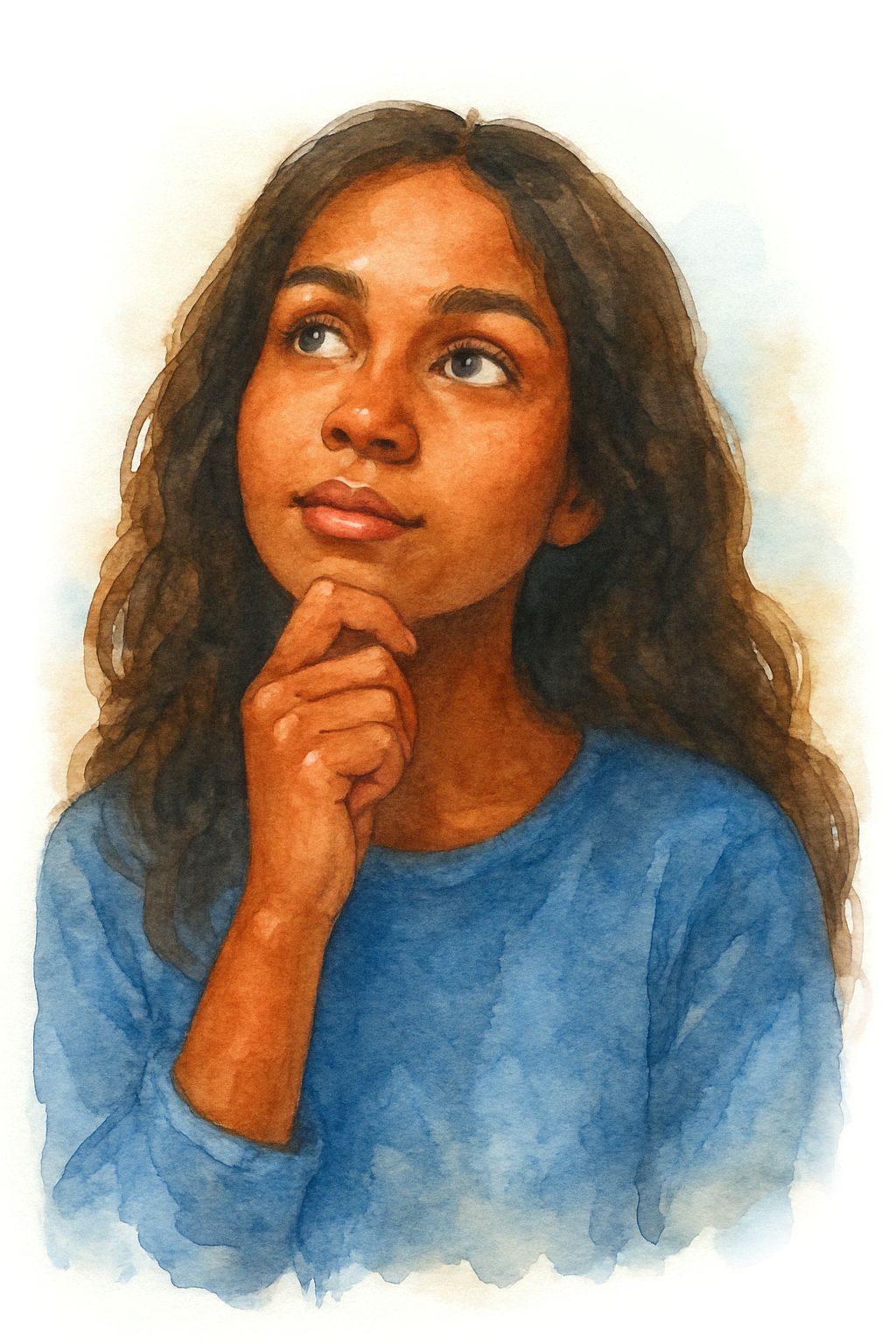 menina pensativa