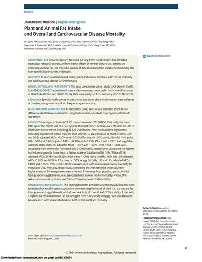 2024 __ Plant and Animal Fat Intake and Overall and Cardiovascular Disease Mortality - Main Folder -_ All Cause Mortality.pdf