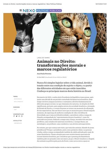 Animais no Direito: transformações morais e marcos regulatórios