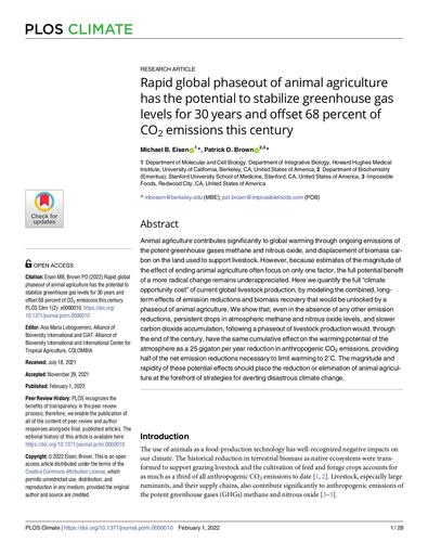 Rapid global phaseout of animal agriculture has the potential to stabilize greenhouse gas levels for 30 years.pdf