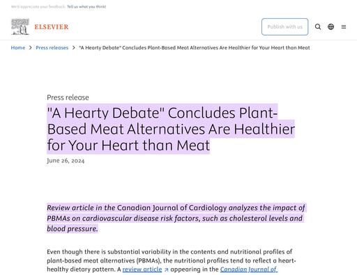 2024 A Hearty Debate - Concludes Plant-Based Meat Alternatives Are Healthier for Your Heart than Meat.pdf