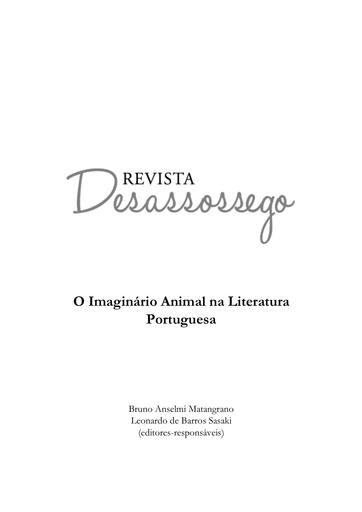 Humanidade e Animalidade no contexto português