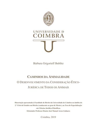 CAMINHOS DA ANIMALIDADE: o Desenvolvimento da Consideração Ético-Jurídica de Todos os Animais