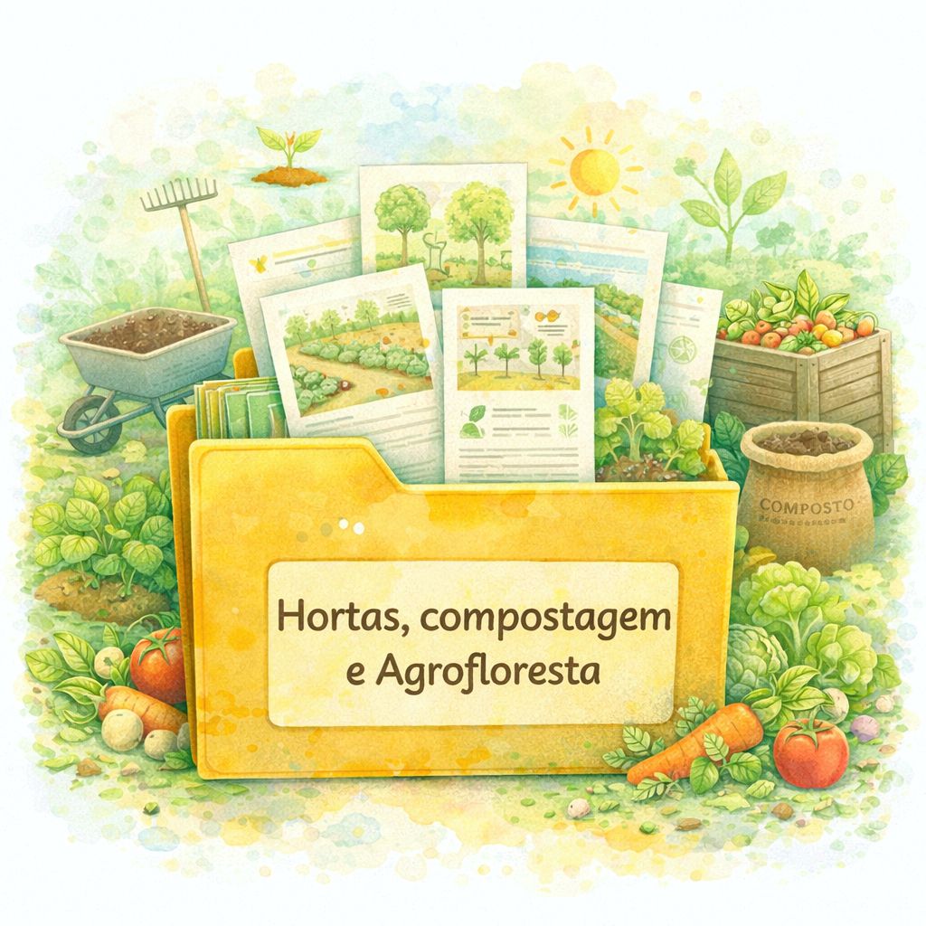 Hortas, compostagem e Agrofloresta